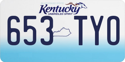 KY license plate 653TYO