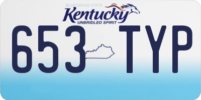 KY license plate 653TYP