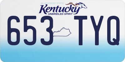 KY license plate 653TYQ