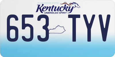 KY license plate 653TYV