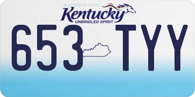 KY license plate 653TYY