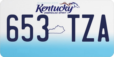 KY license plate 653TZA