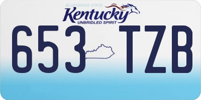 KY license plate 653TZB