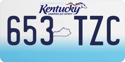 KY license plate 653TZC