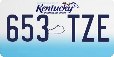 KY license plate 653TZE