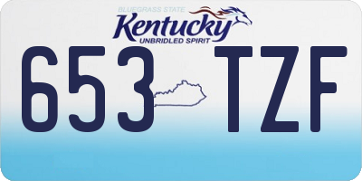 KY license plate 653TZF