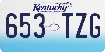 KY license plate 653TZG