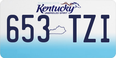 KY license plate 653TZI