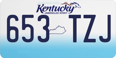 KY license plate 653TZJ