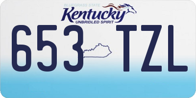 KY license plate 653TZL