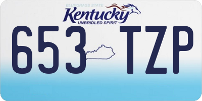 KY license plate 653TZP