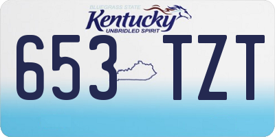 KY license plate 653TZT