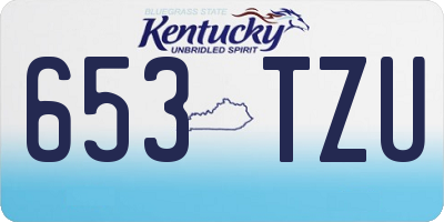 KY license plate 653TZU