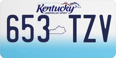 KY license plate 653TZV