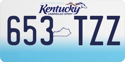 KY license plate 653TZZ