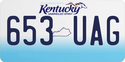 KY license plate 653UAG