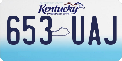 KY license plate 653UAJ