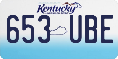 KY license plate 653UBE