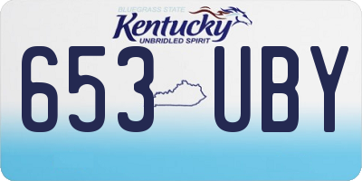 KY license plate 653UBY