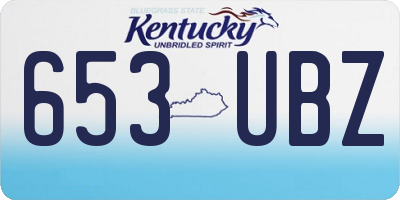 KY license plate 653UBZ