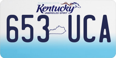 KY license plate 653UCA