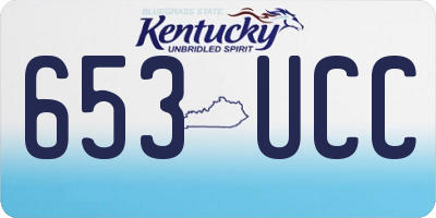 KY license plate 653UCC