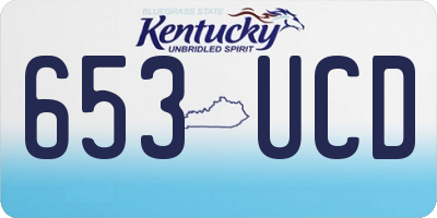 KY license plate 653UCD