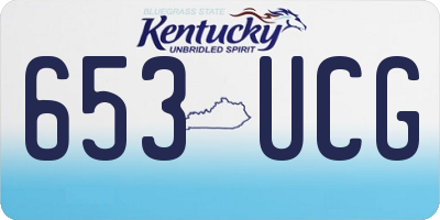 KY license plate 653UCG