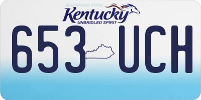 KY license plate 653UCH