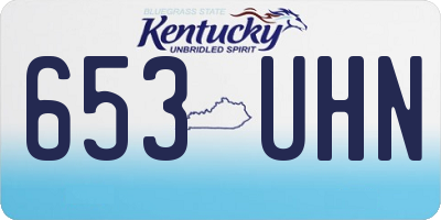 KY license plate 653UHN