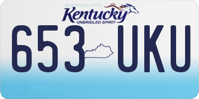 KY license plate 653UKU