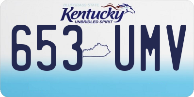 KY license plate 653UMV