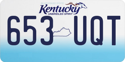 KY license plate 653UQT