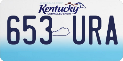 KY license plate 653URA