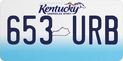 KY license plate 653URB