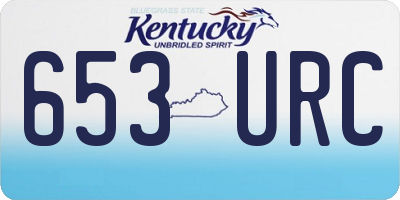KY license plate 653URC