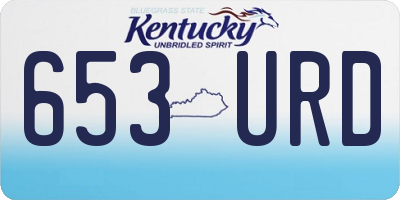 KY license plate 653URD