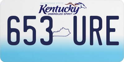 KY license plate 653URE