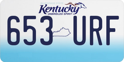 KY license plate 653URF