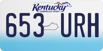 KY license plate 653URH