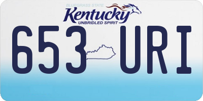 KY license plate 653URI
