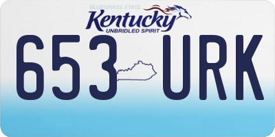 KY license plate 653URK