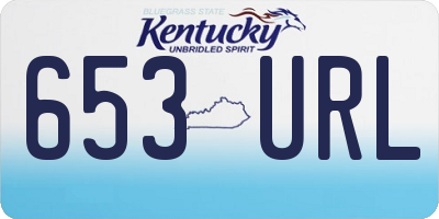KY license plate 653URL