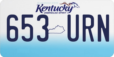 KY license plate 653URN