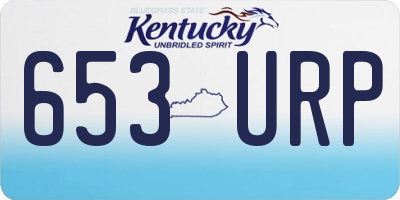 KY license plate 653URP