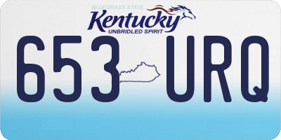 KY license plate 653URQ