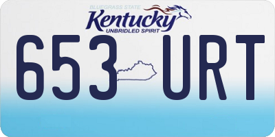 KY license plate 653URT