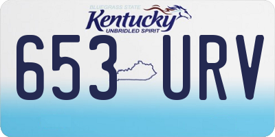 KY license plate 653URV