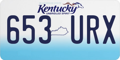 KY license plate 653URX