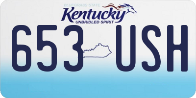 KY license plate 653USH